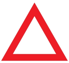 Avarinio sustojimo ženklas trikampis