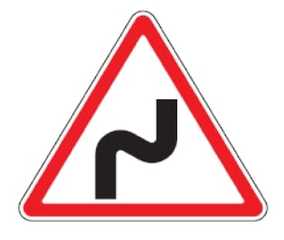 115 vingiai (kelio ruožas su mažo spindulio arba riboto matomumo vingiais. pirmasis vingis į dešinę)