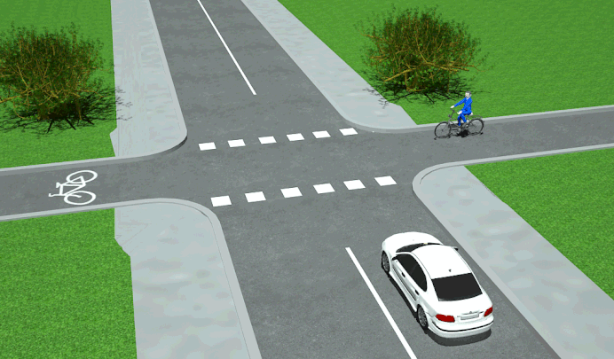 Ar gali vaziuoti dviratininkas per pereja