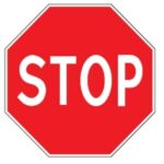 204 STOP (Draudžiama važiuoti nesustojus prieš „Stop“ liniją, o jeigu jos nėra, – prieš kelio ženklą. Vairuotojas privalo duoti kelią transporto priemonėms, važiuojančioms kertamuoju ar prisijungiančiuoju keliu, o jeigu yra papildoma lentelė Nr. 843 „Pagrindinio kelio kryptis“, – važiuojančioms pagrindiniu keliu)