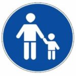 412 Pėsčiųjų takas (Takas skirtas tik pėstiesiems. Kai takas eina išilgai kelio, pėstieji privalo eiti tik juo)