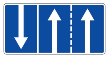 518 eismo kryptys eismo juostose (nurodo eismo kryptis eismo juostose)