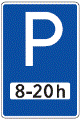 530 Stovėjimo nurodytu laiku vieta (Stovėjimo vieta, kurioje transporto priemonėms leidžiama stovėti tik nurodytu laiku, išskyrus skiriamuoju ženklu „Asmuo su negalia“ arba asmens su negalia automobilio statymo kortele pažymėtas transporto priemones)