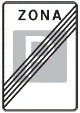 544 Stovėjimo zonos pabaiga (Pažymi vietą, nuo kurios negalioja kelio ženklo „Stovėjimo zona“ reikalavimai)