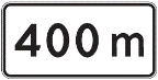 801 Atstumas iki objekto (Nurodo kryptį ir atstumą iki objekto arba pavojingo kelio ruožo pradžios. Lentelėje nurodyto objekto (ruožo) kryptis yra tiesiai)