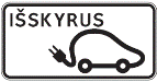 855 Išskyrus elektromobilius (Nurodo, kad kelio ženklai negalioja elektromobiliams)